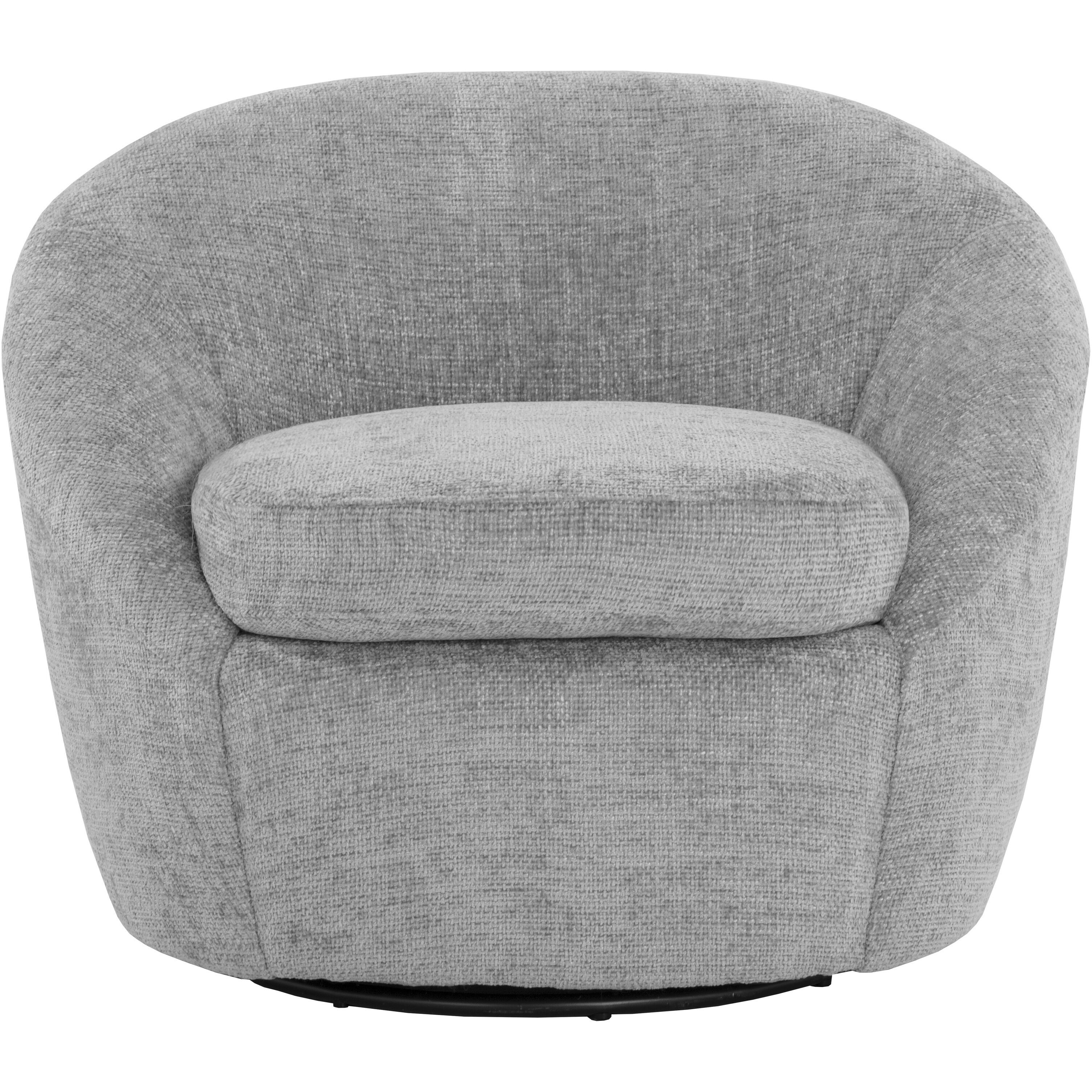 Bliss Husky Grey Swivel Lounge Chair, Swivel